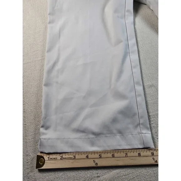 Adidas Performance Golf Pants Men's 38x30 Beige Flat Front Chino AE7006 Khaki - Picture 9 of 14